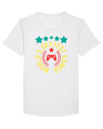 World's Okayest Gamer Tricou mânecă scurtă guler larg Bărbat Skater