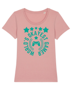 World's Okayest Gamer Tricou mânecă scurtă guler larg fitted Damă Expresser