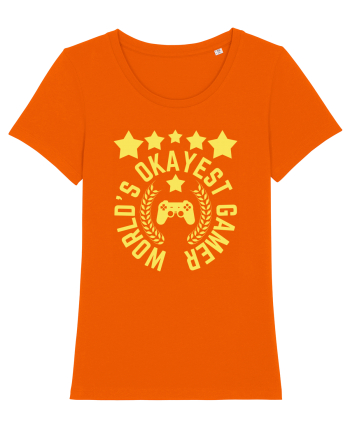 World's Okayest Gamer Bright Orange
