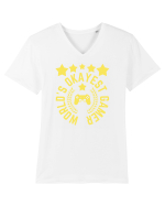 World's Okayest Gamer Tricou mânecă scurtă guler V Bărbat Presenter