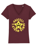 World's Okayest Gamer Tricou mânecă scurtă guler V Damă Evoker