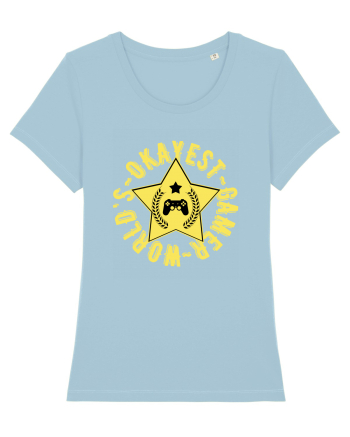 World's Okayest Gamer Sky Blue
