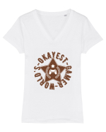 World's Okayest Gamer Tricou mânecă scurtă guler V Damă Evoker