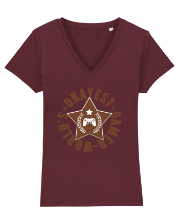 World's Okayest Gamer Burgundy