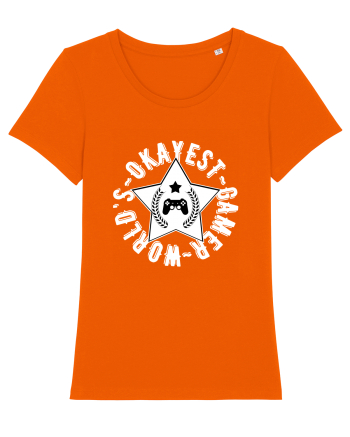World's Okayest Gamer Bright Orange
