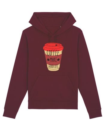 Coffee Make Good Life  Burgundy