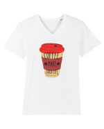 Coffee Make Good Life  Tricou mânecă scurtă guler V Bărbat Presenter