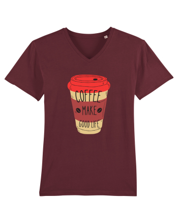 Coffee Make Good Life  Burgundy