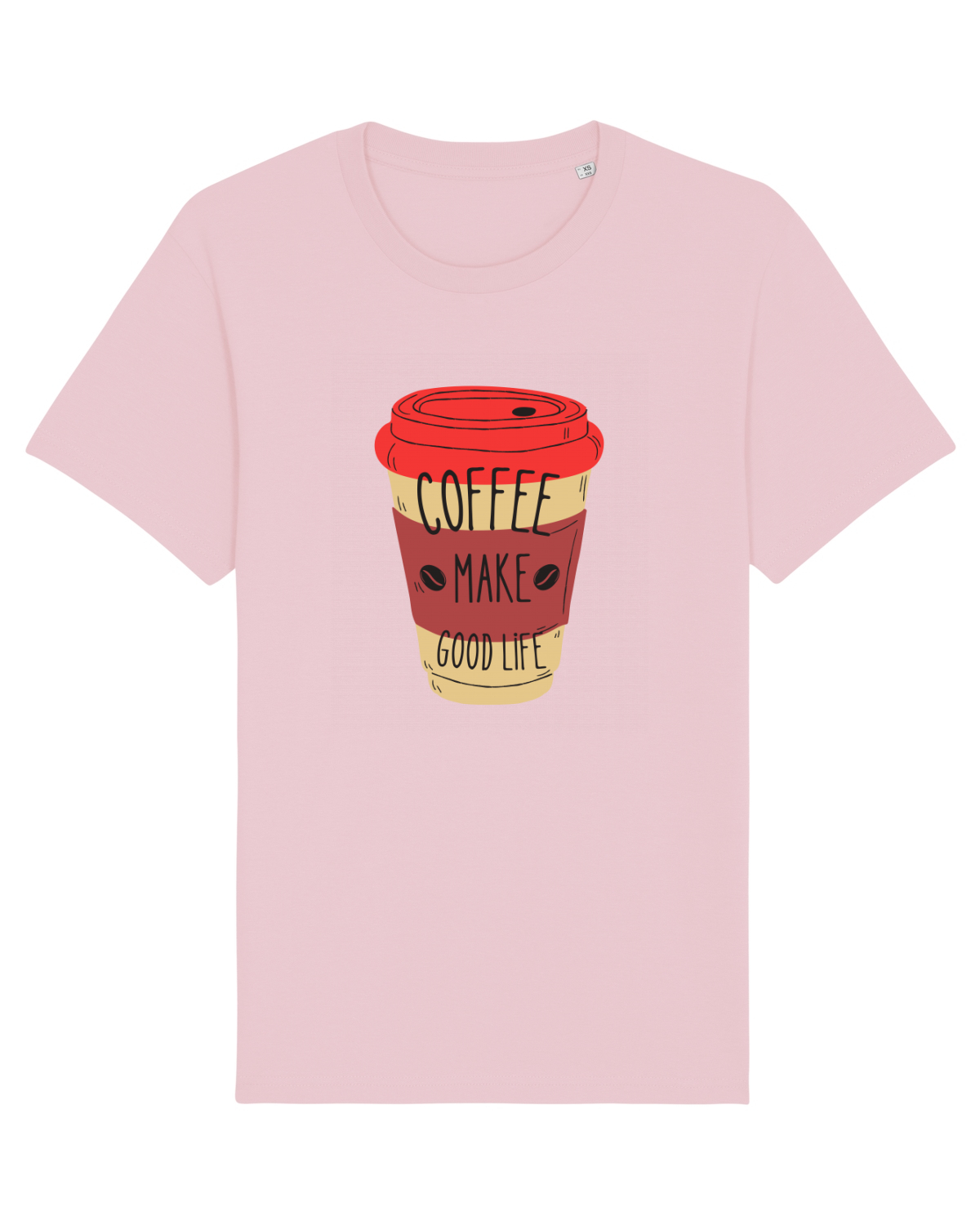 Tricou mânecă scurtă Unisex Rocker Cotton Pink