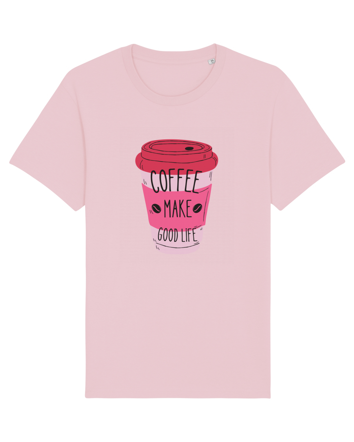 Tricou mânecă scurtă Unisex Rocker Cotton Pink