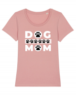 Dog Mom Tricou mânecă scurtă guler larg fitted Damă Expresser