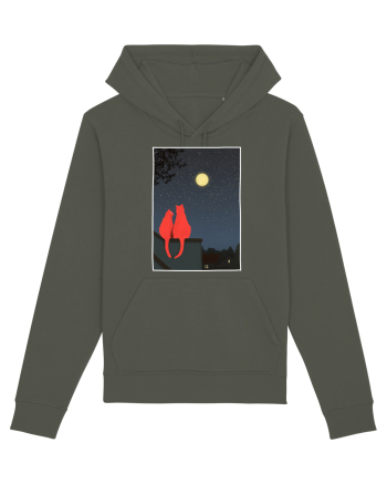Cats Watching Moon Khaki