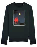 Cats Watching Moon Bluză mânecă lungă Unisex Rise