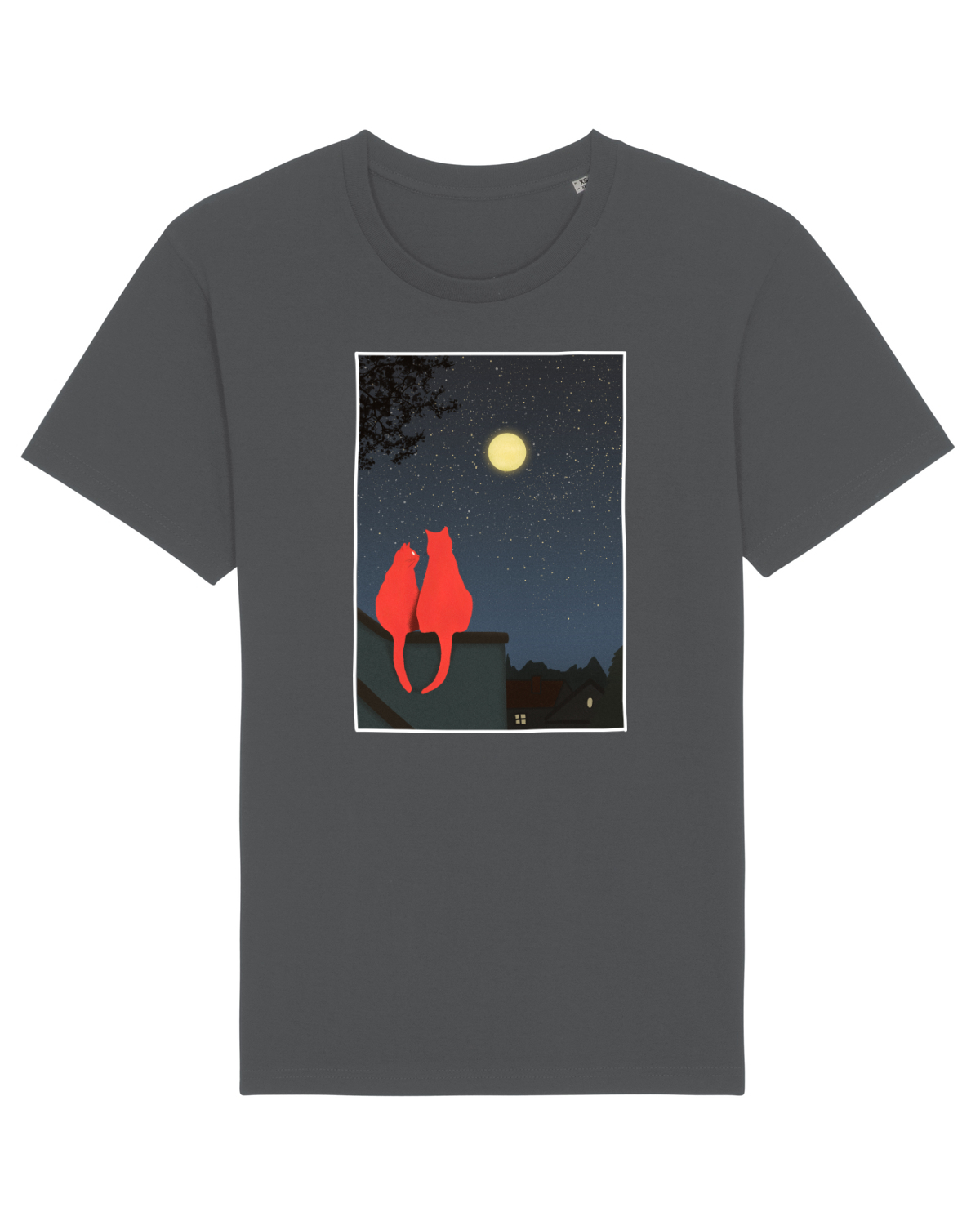 Tricou mânecă scurtă Unisex Rocker Anthracite