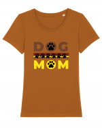 Dog Mom Tricou mânecă scurtă guler larg fitted Damă Expresser