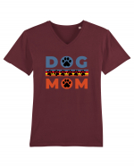 Dog Mom Tricou mânecă scurtă guler V Bărbat Presenter