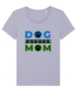 Dog Mom Tricou mânecă scurtă guler larg fitted Damă Expresser