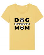 Dog Mom Tricou mânecă scurtă guler larg fitted Damă Expresser