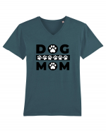 Dog Mom Tricou mânecă scurtă guler V Bărbat Presenter