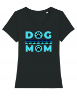 Dog Mom Tricou mânecă scurtă guler larg fitted Damă Expresser