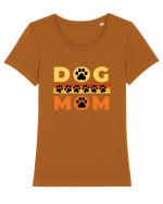 Dog Mom Tricou mânecă scurtă guler larg fitted Damă Expresser