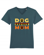 Dog Mom Tricou mânecă scurtă guler V Bărbat Presenter