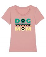 Dog Mom Tricou mânecă scurtă guler larg fitted Damă Expresser