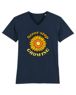 Never Stop Growing Tricou mânecă scurtă guler V Bărbat Presenter