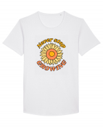 Never Stop Growing Tricou mânecă scurtă guler larg Bărbat Skater