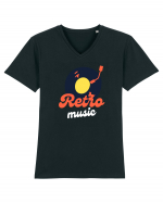 Retro Music Tricou mânecă scurtă guler V Bărbat Presenter