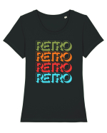 Retro Lover Tricou mânecă scurtă guler larg fitted Damă Expresser