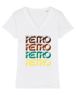 Retro Lover Tricou mânecă scurtă guler V Damă Evoker