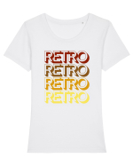 Retro Lover Tricou mânecă scurtă guler larg fitted Damă Expresser