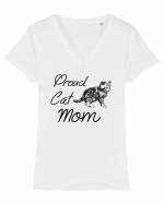 CAT Tricou mânecă scurtă guler V Damă Evoker