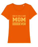 The Coolest Mom Ever Tricou mânecă scurtă guler larg fitted Damă Expresser