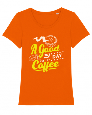 A Good Day Full of Coffee Bright Orange