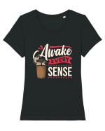 Awake Every Sense Tricou mânecă scurtă guler larg fitted Damă Expresser