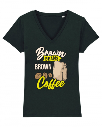 Brown Beans Brown Coffee Black