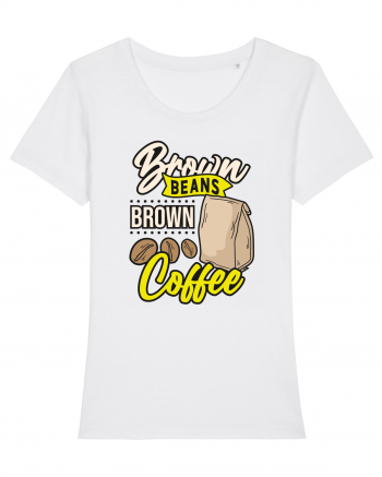 Brown Beans Brown Coffee White