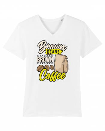 Brown Beans Brown Coffee White