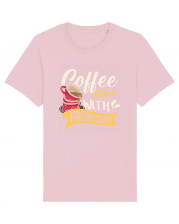 Coffee Filled with Friendship Cotton Pink