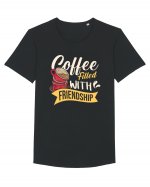 Coffee Filled with Friendship Tricou mânecă scurtă guler larg Bărbat Skater