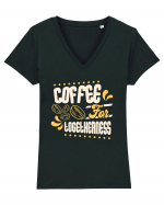 Coffee for Togetherness Tricou mânecă scurtă guler V Damă Evoker