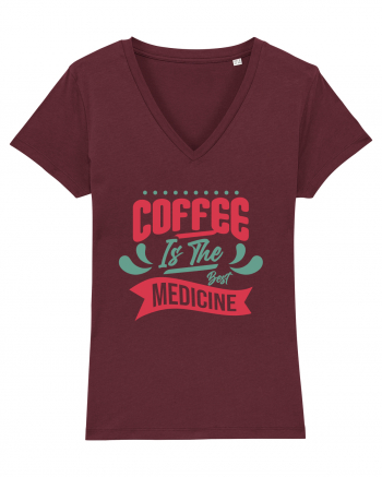 Coffee is the Best Medicine Burgundy