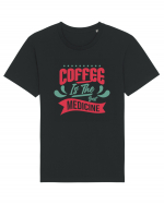 Coffee is the Best Medicine Tricou mânecă scurtă Unisex Rocker