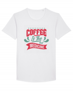 Coffee is the Best Medicine Tricou mânecă scurtă guler larg Bărbat Skater