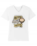 Coffee Meets Perfection Tricou mânecă scurtă guler V Bărbat Presenter