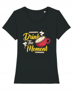 Drink the Moment Tricou mânecă scurtă guler larg fitted Damă Expresser