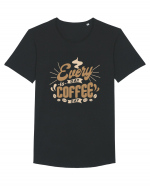 Everyday is Coffee Day Tricou mânecă scurtă guler larg Bărbat Skater