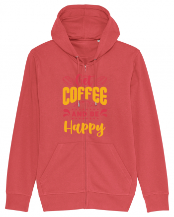 Get Coffee and be Happy Carmine Red